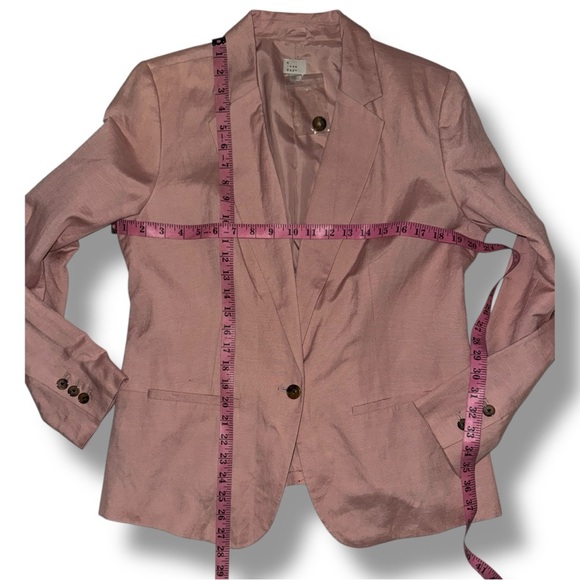 A New Day (Target) NWT Blazer Jacket Pink Linen Business Casual Chic Women’s 14 - Picture 5 of 16